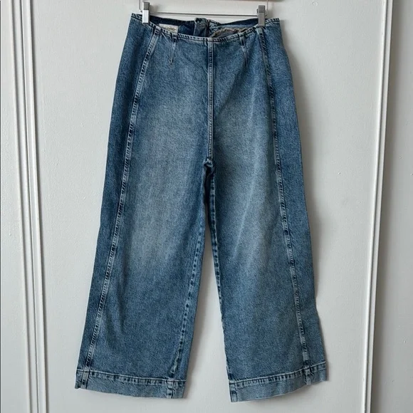 Pilcro Kick Mid-Rise Wide-Leg Jeans 29